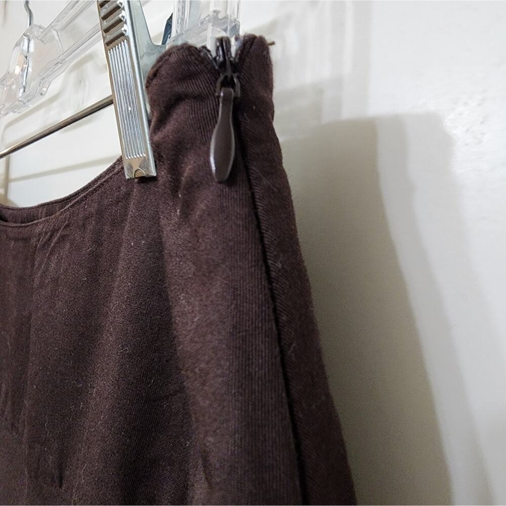 Vintage Robbie Bee 90s Y2K Boho Patchwork Applique A-line Flower Skirt Brown, 8 - Picture 4 of 7